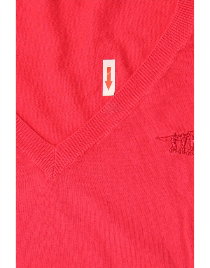 Henry s Dame Kortærmet V-hals sweater IT 44 Medium Rød