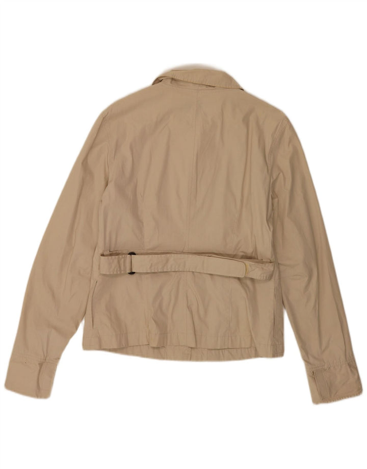 Guess Womens Bomber Jacket UK 14 Medium Beige Bomuld