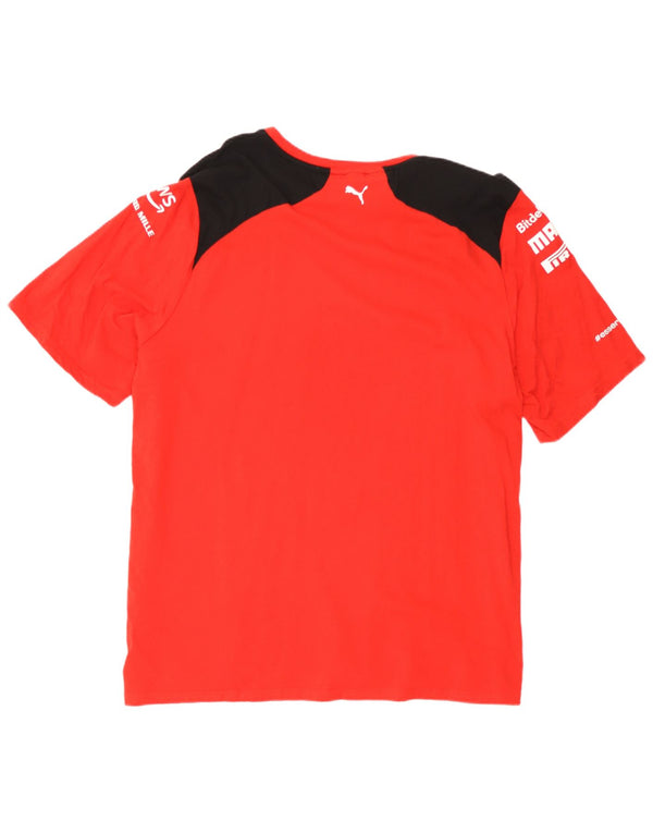 Puma muška majica kratkih rukava Ferrari Graphic 2XL Red Colourblock Cotton