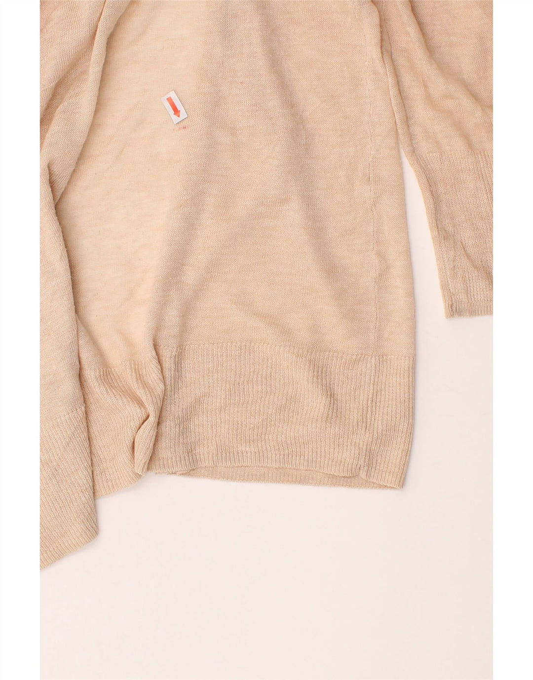 MOSSIMO Womens Longline Open Cardigan Sweater UK 12 Medium Beige Acrylic Vintage Mossimo and Second-Hand Mossimo from Messina Hembry 