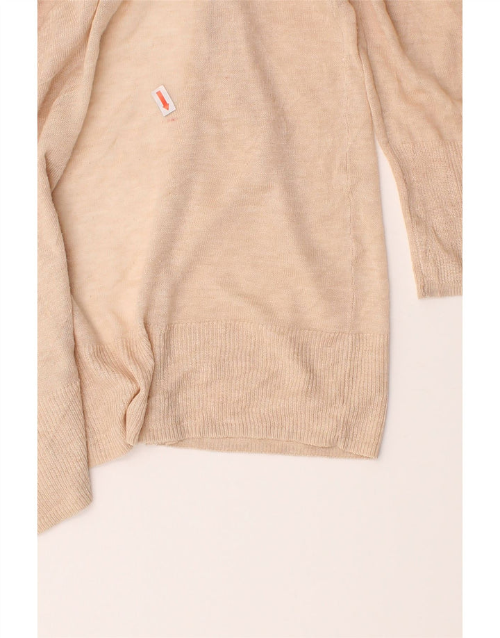MOSSIMO Womens Longline Open Cardigan Sweater UK 12 Medium Beige Acrylic Vintage Mossimo and Second-Hand Mossimo from Messina Hembry 