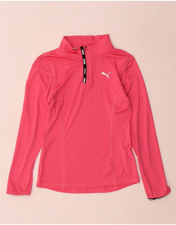 Puma Haut de survêtement à col zippé pour fille 9-10 ans Rose