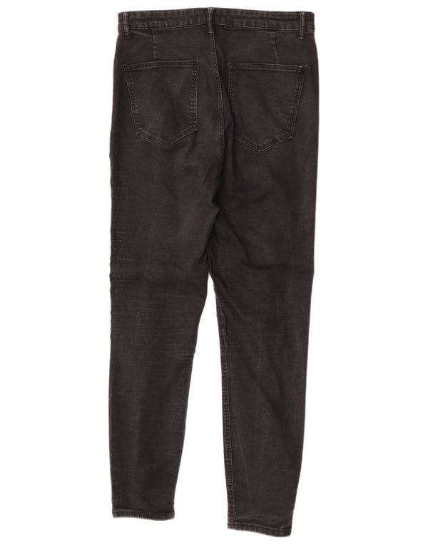 Jeans skinny a vita alta da donna Zara EU 44 XL W34 L28 Nero