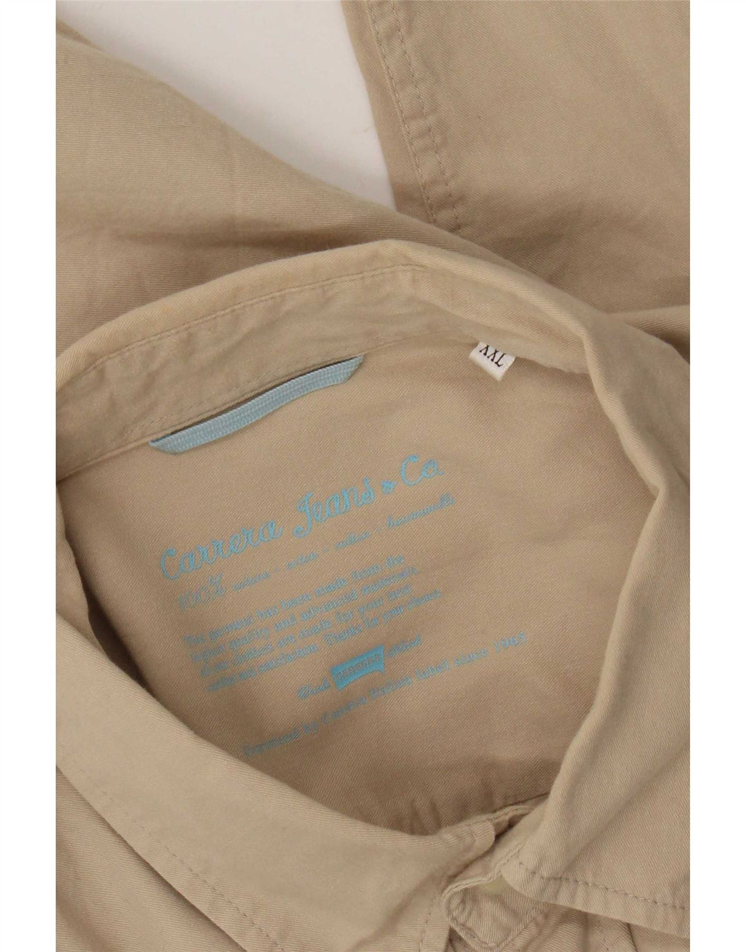 Carrera herreskjorte 2XL beige bomuld