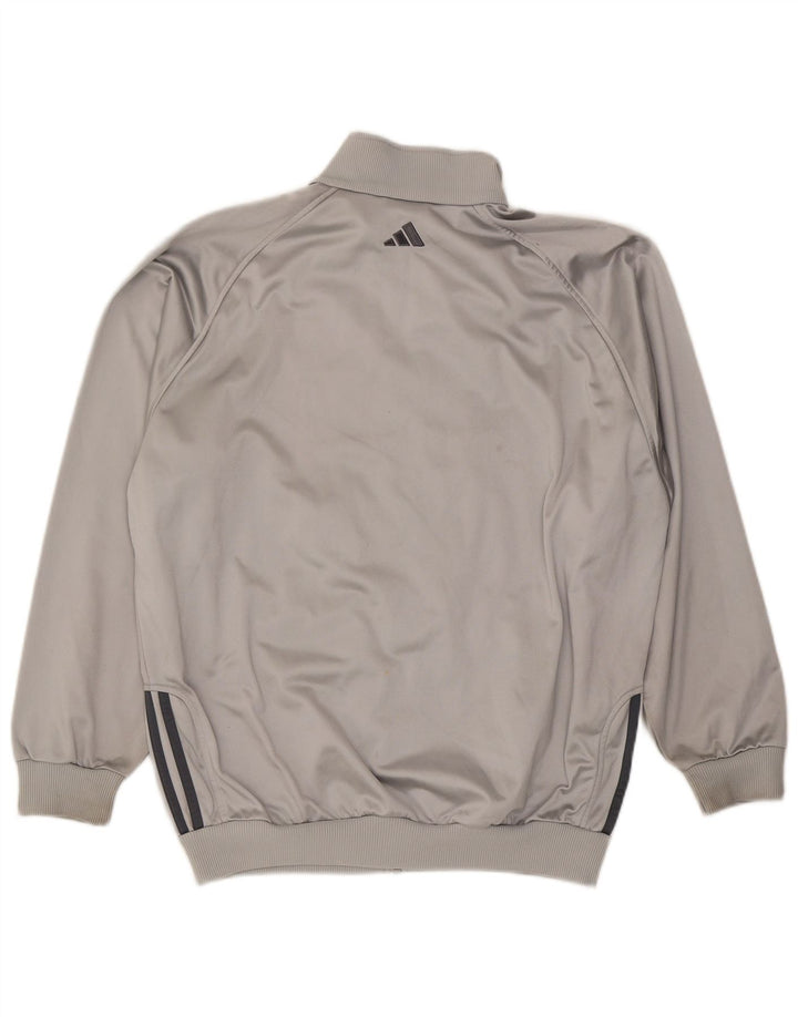 ADIDAS Mens Tracksuit Top Jacket UK 42/44 Large Grey Polyester