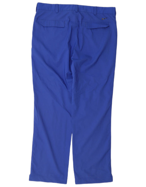Nike Herre Dri Fit Straight Chino Bukser W34 L32 Blå Polyester