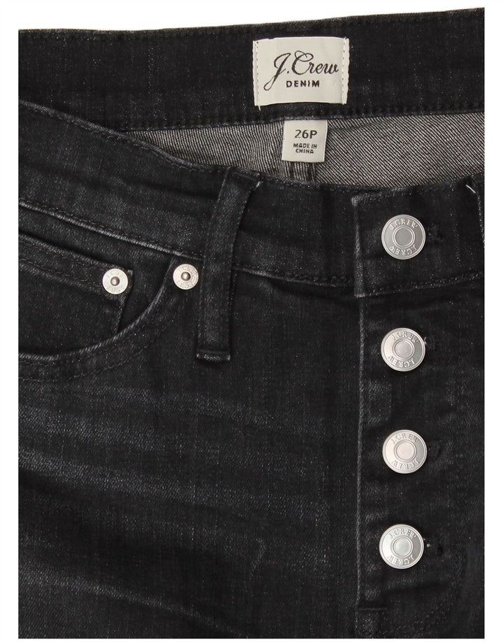 J. CREW Womens Cropped Jeans W26 L23  Black Cotton