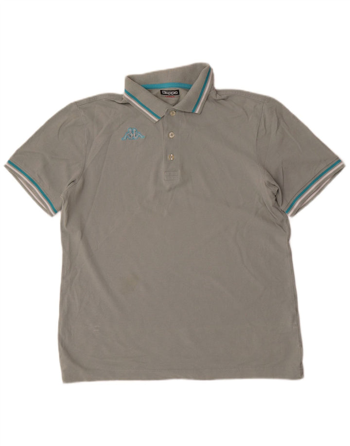 Polo Kappa Uomo Large in Cotone Grigio