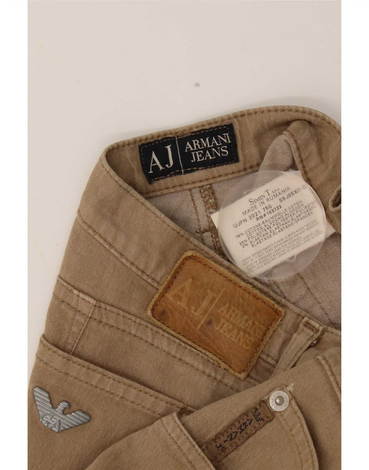 Armani Womens Straight Jeans W31 L26 Beige Cotton