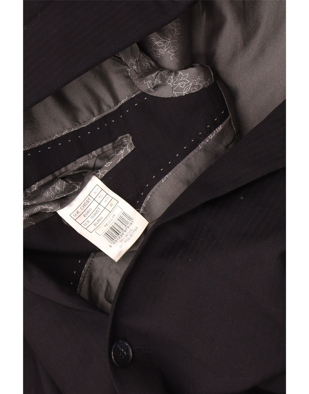 Męska marynarka Pierre Cardin zapinana na 2 guziki, UK 42 XL, granatowa, poliester