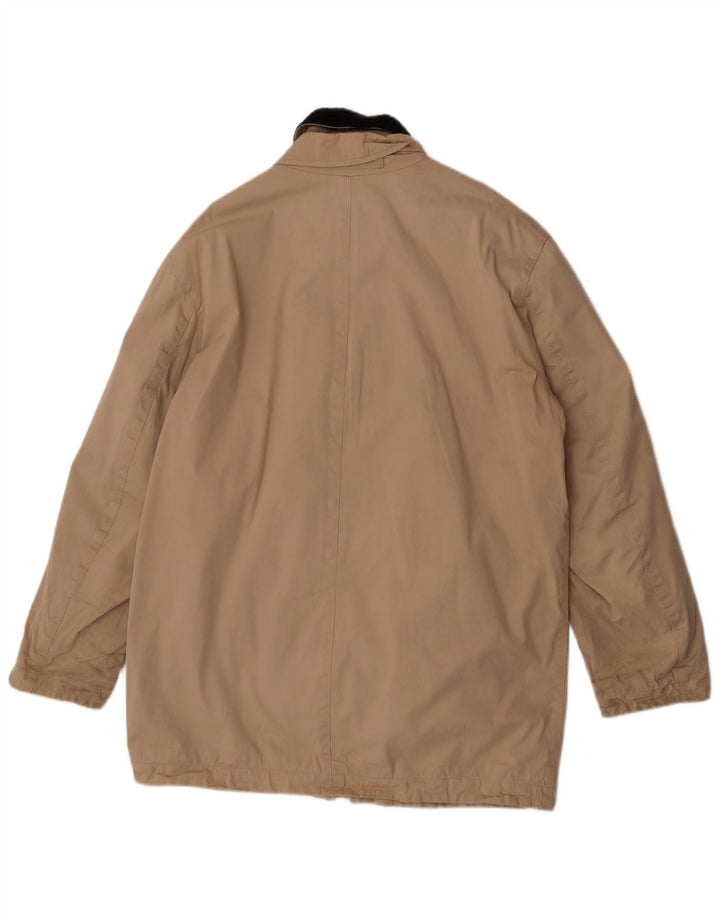 Gant Mens Overcoat UK 40 Large Beige Colourblock