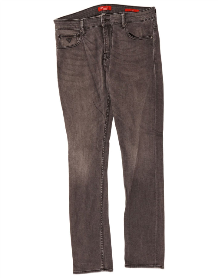 Guess Damen Skinny Jeans W33 L32 Grau
