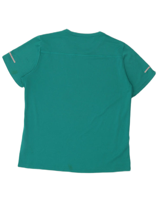 Adidas Mens Climalite T-Shirt Top Large Turquoise Polyester