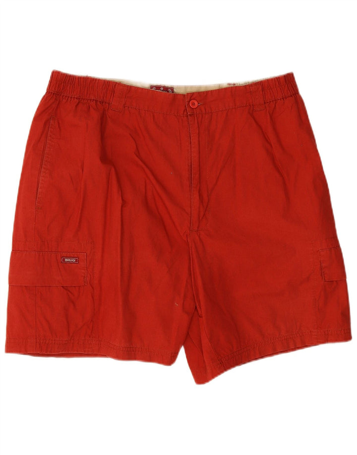 Brugi Mens Cargo Shorts XL W38  Red Cotton