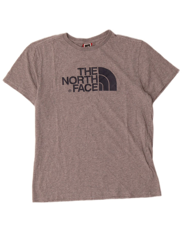 The North Face Herre grafisk T-shirt Top Medium Grey Flecked Bomuld