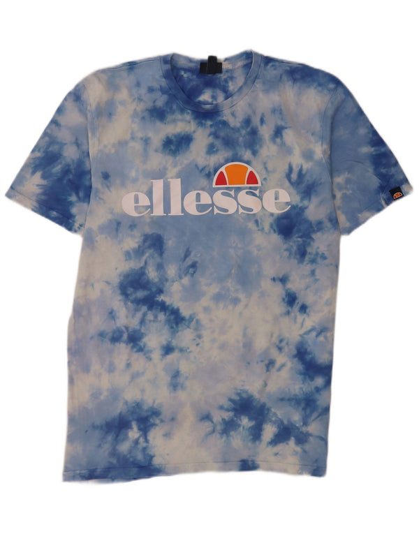 Ellesse Mens Graphic T-Shirt Top XL Blue Tie Dye Cotton