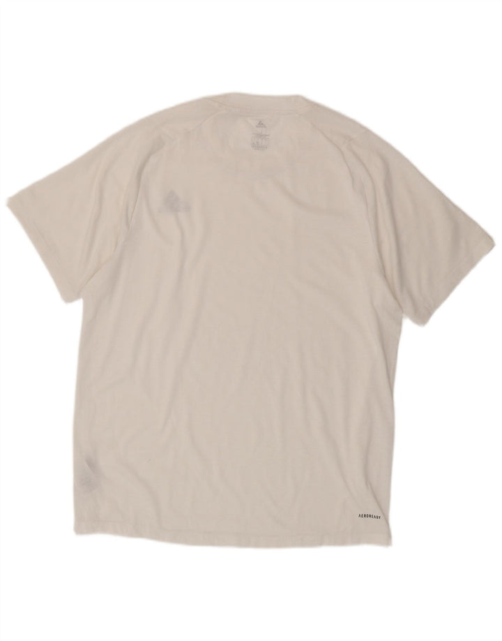 T-shirt Adidas Aeroready da uomo, grande, in poliestere bianco