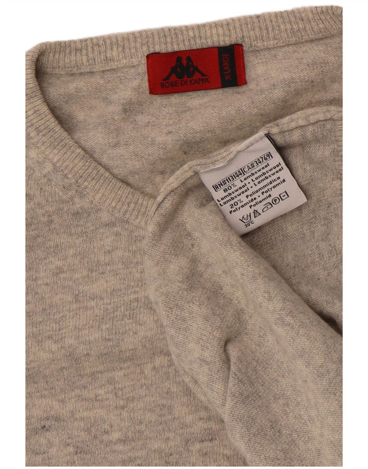 Kappa Herre Crew Neck Jumper Sweater XL Grå Uld