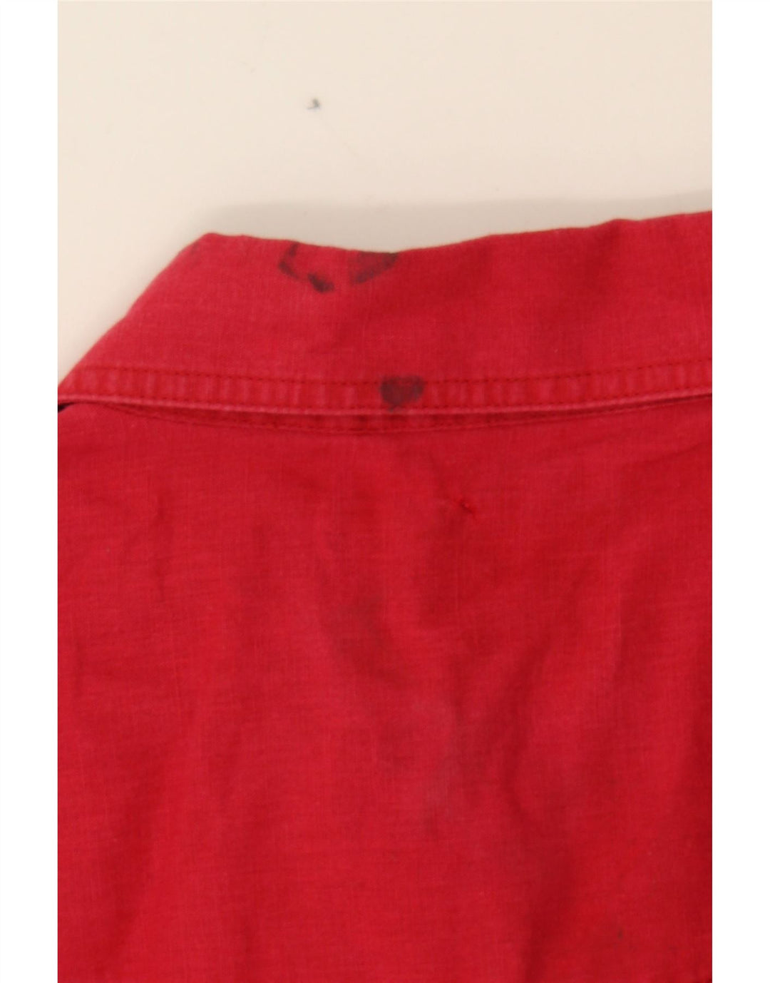 WRANGLER Mens Short Sleeve Shirt Large Red Linen Vintage Wrangler and Second-Hand Wrangler from Messina Hembry 
