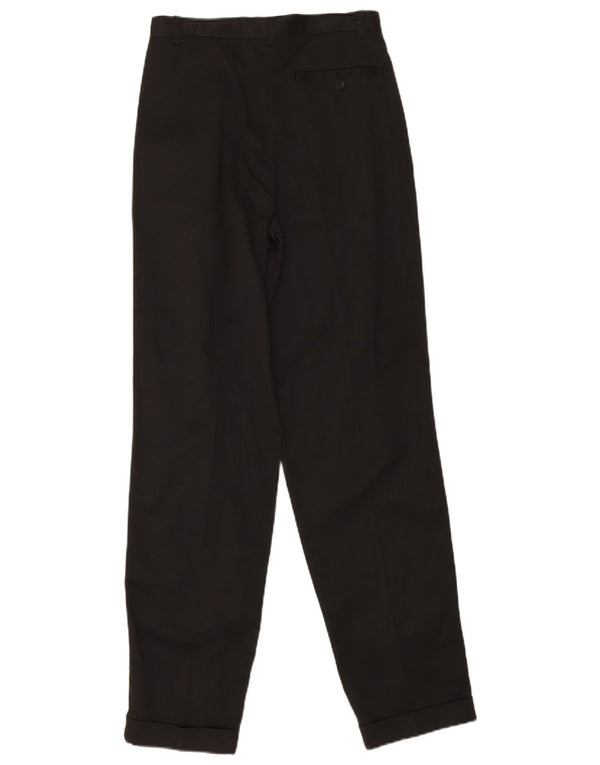 Vintage Mens Pegged Chino Trousers IT 46 Small W28 L33 Black Cotton