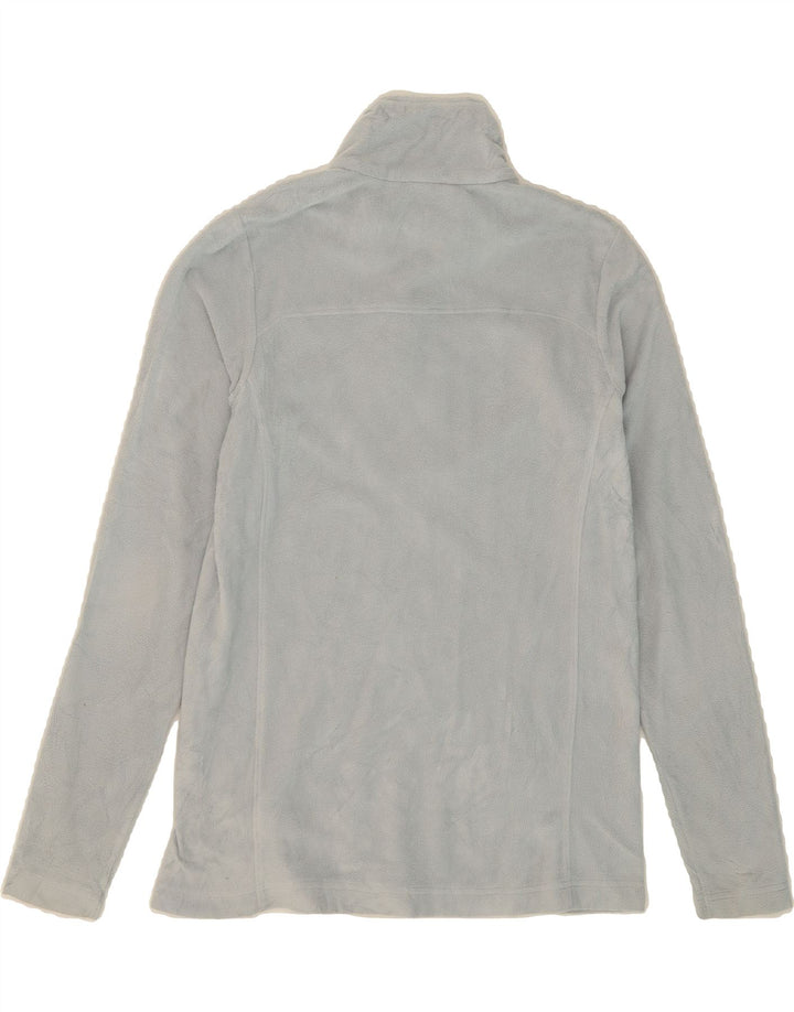 COLUMBIA Womens Zip Neck Fleece Jumper UK 14 Medium Blue Polyester Vintage Columbia and Second-Hand Columbia from Messina Hembry 