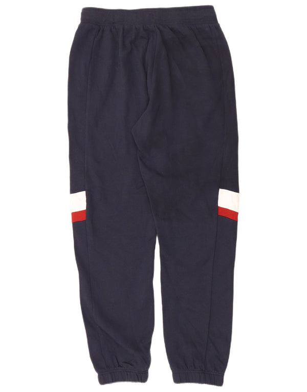 Fila Mens Tracksuit Trousers Joggers Large Navy Blue Colourblock Cotton