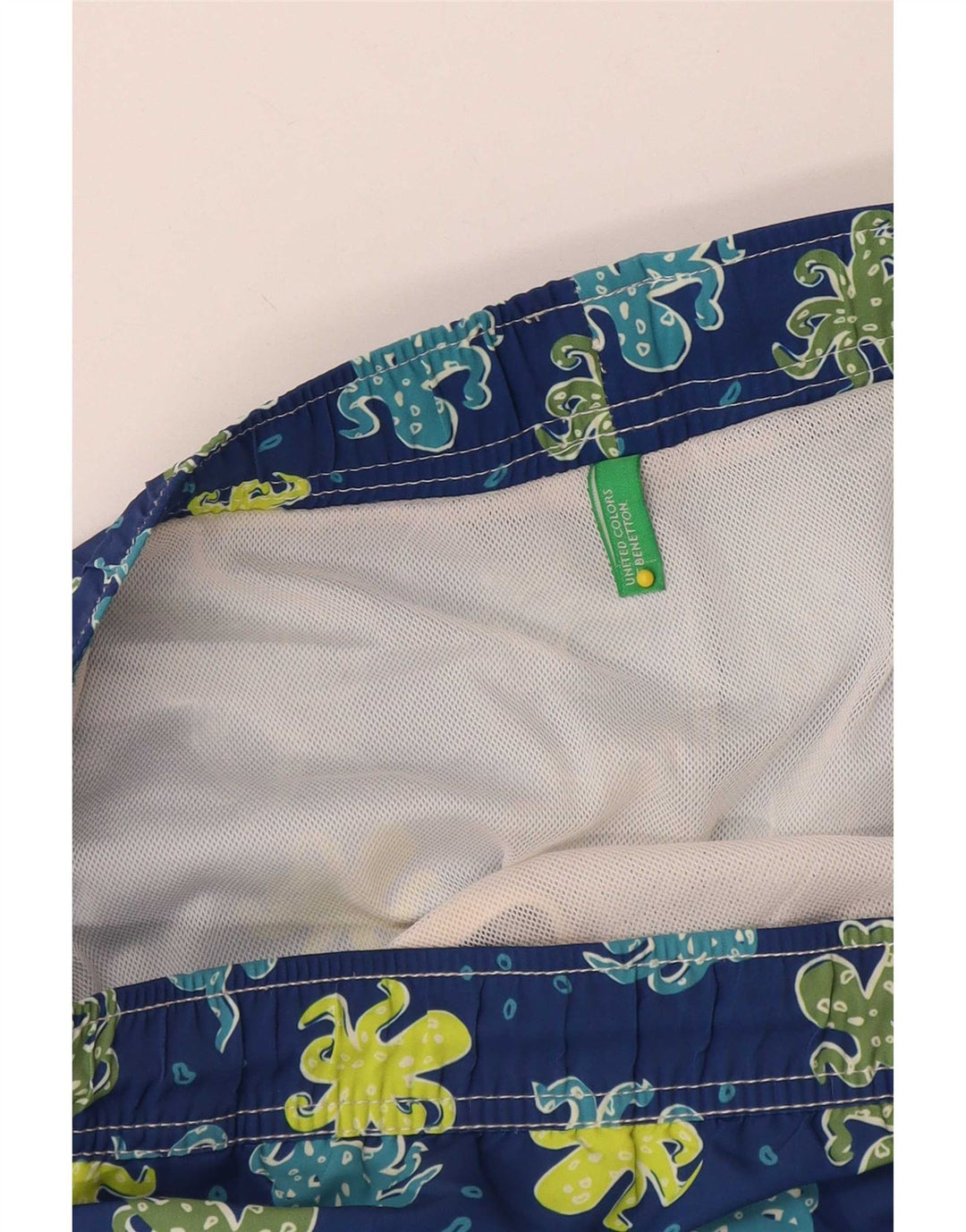 Benetton Badeshorts med abstrakt mønster til mænd XL Blå