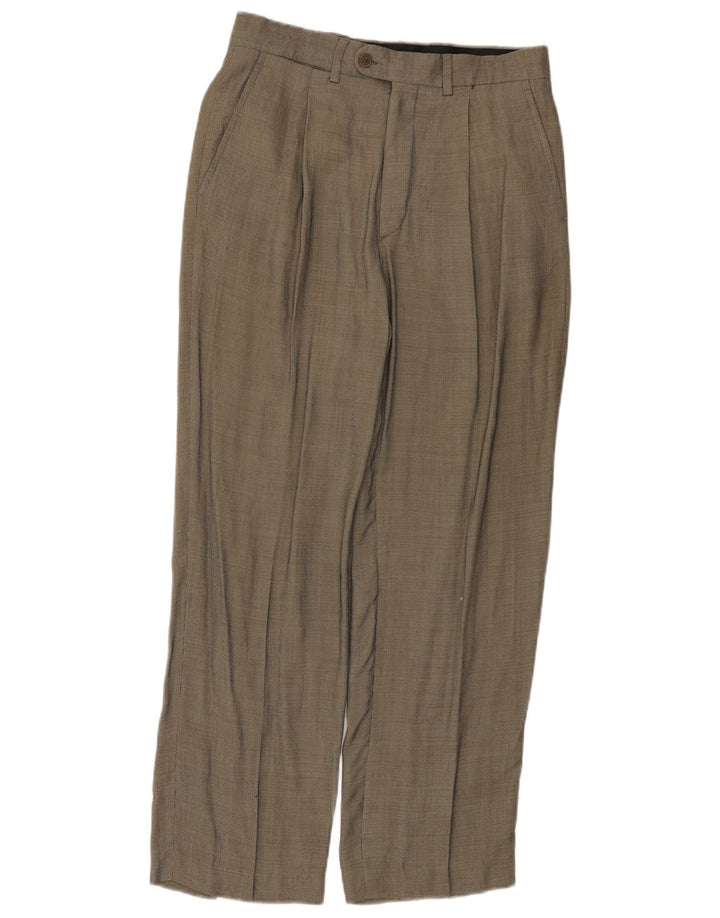 Zara Mens Pegged Suit Trousers EU 40 Medium W31 L30 Grey Check Rayon
