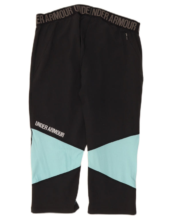 Under Armour Damen Heat Gear Graphic Leggings UK 14 Large Grau Farbblock