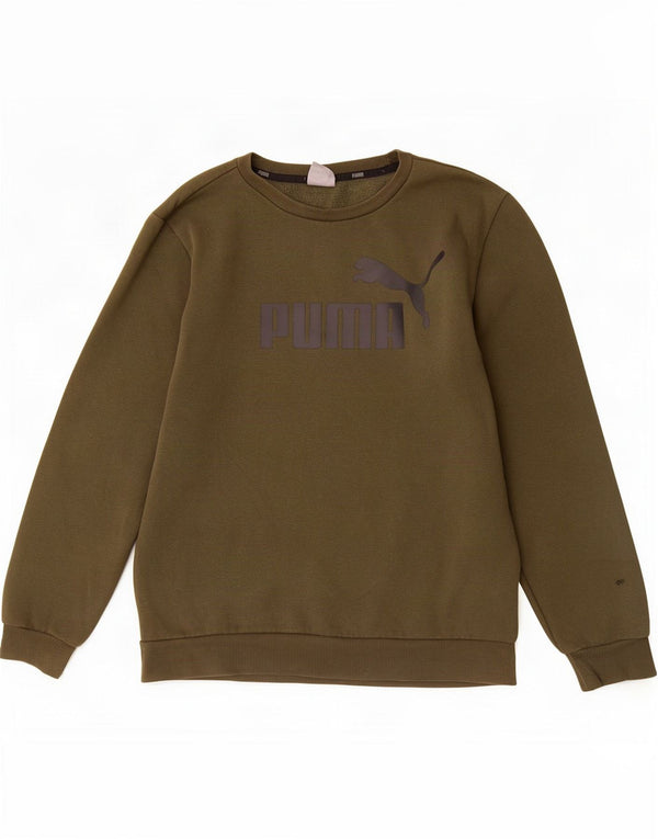 Puma Sweat-Shirt Graphique Homme Kaki Moyen Coton