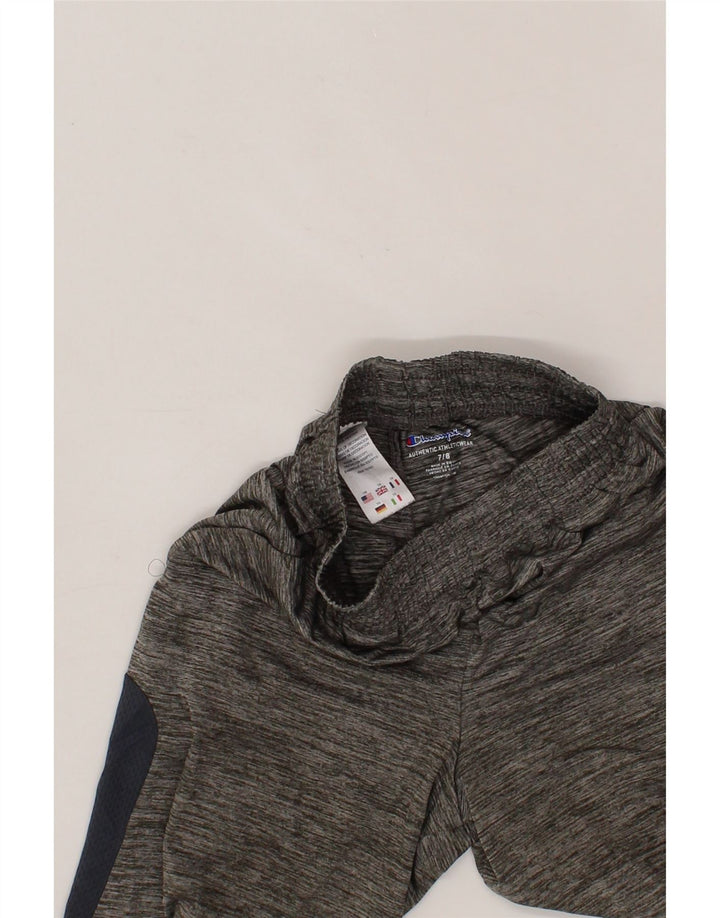 CHAMPION Boys Sport Shorts 7-8 Years Grey Pinstripe Polyester Vintage Champion and Second-Hand Champion from Messina Hembry 