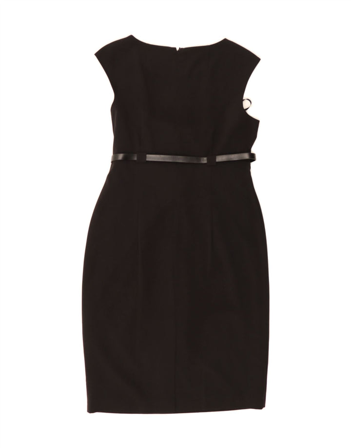 CALVIN KLEIN Womens Sleeveless Sheath Dress US 10 Large Black Polyester Vintage Calvin Klein and Second-Hand Calvin Klein from Messina Hembry 