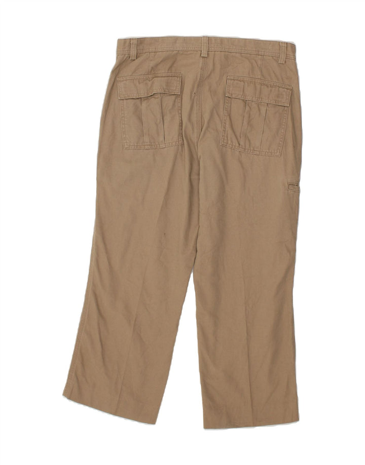 DOCKERS Mens Straight Cargo Cropped Trousers W34 L26 Beige Cotton Vintage Dockers and Second-Hand Dockers from Messina Hembry 