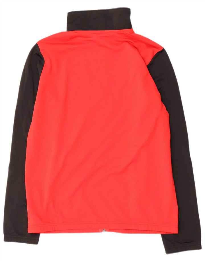 Nike Boys Tracksuit Top Jacket 13-14 Years XL Red Colourblock Polyester