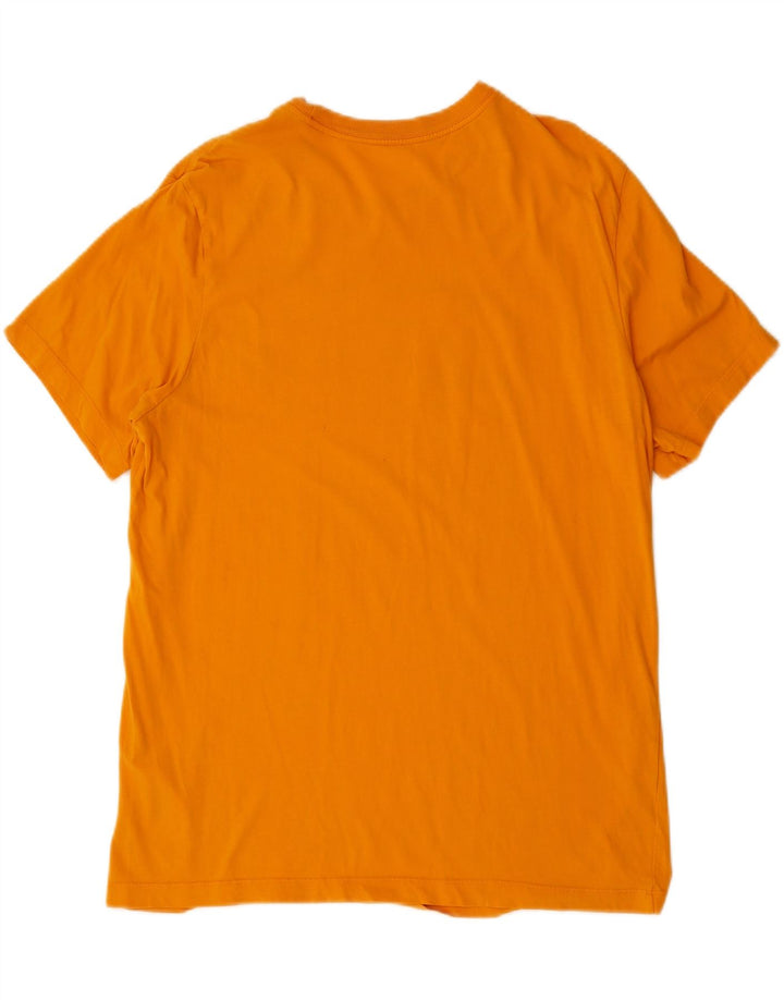 NIKE Mens Graphic T-Shirt Top Large Orange Cotton