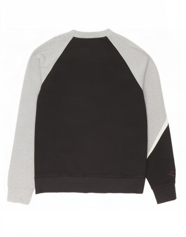 Nike Mens Graphic Sweatshirt Jumper Medium Black Colourblock Cotton