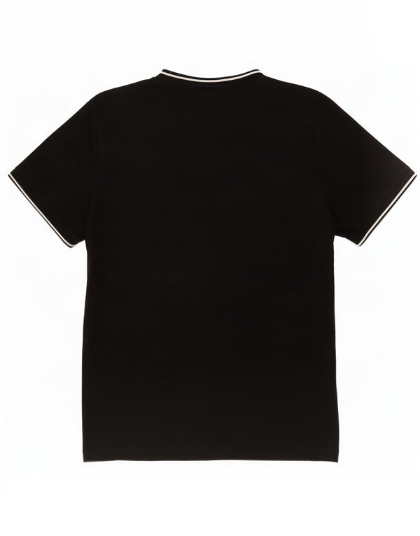 Fred Perry Herren T-Shirt Top Medium Schwarz Baumwolle