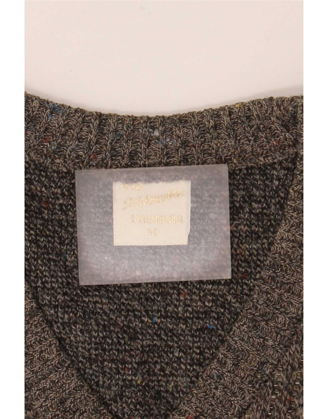Strickmoden Pulover cu decolteu în V pentru bărbați IT 50 Medium Gri Geometric