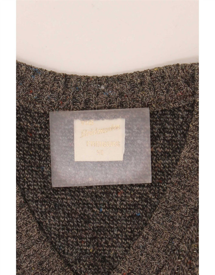 Strickmoden Pulover cu decolteu în V pentru bărbați IT 50 Medium Gri Geometric