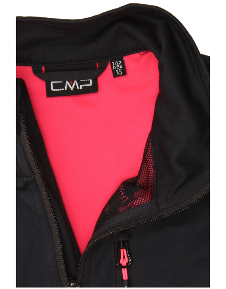 CMP Womens Sleeveless Tracksuit Top Jacket UK 6 XS Navy Blue Polyester