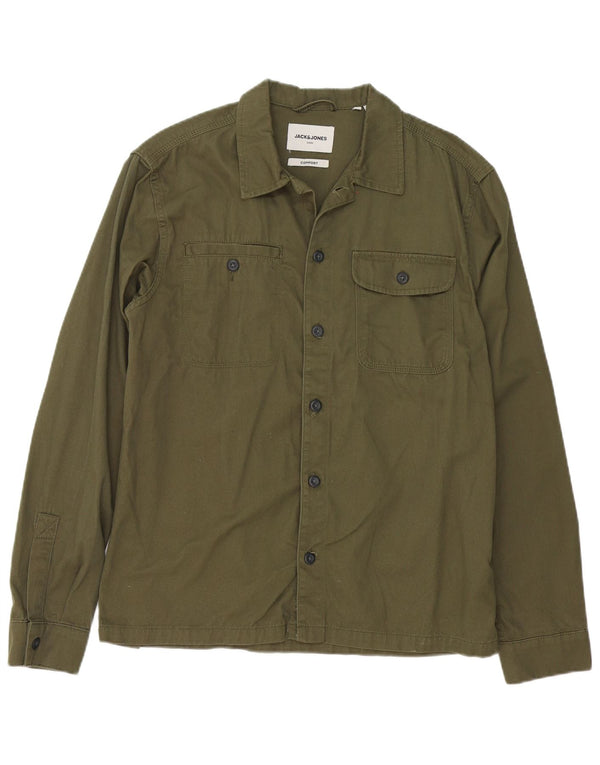 Jack & Jones Chemise Homme Large Kaki Coton