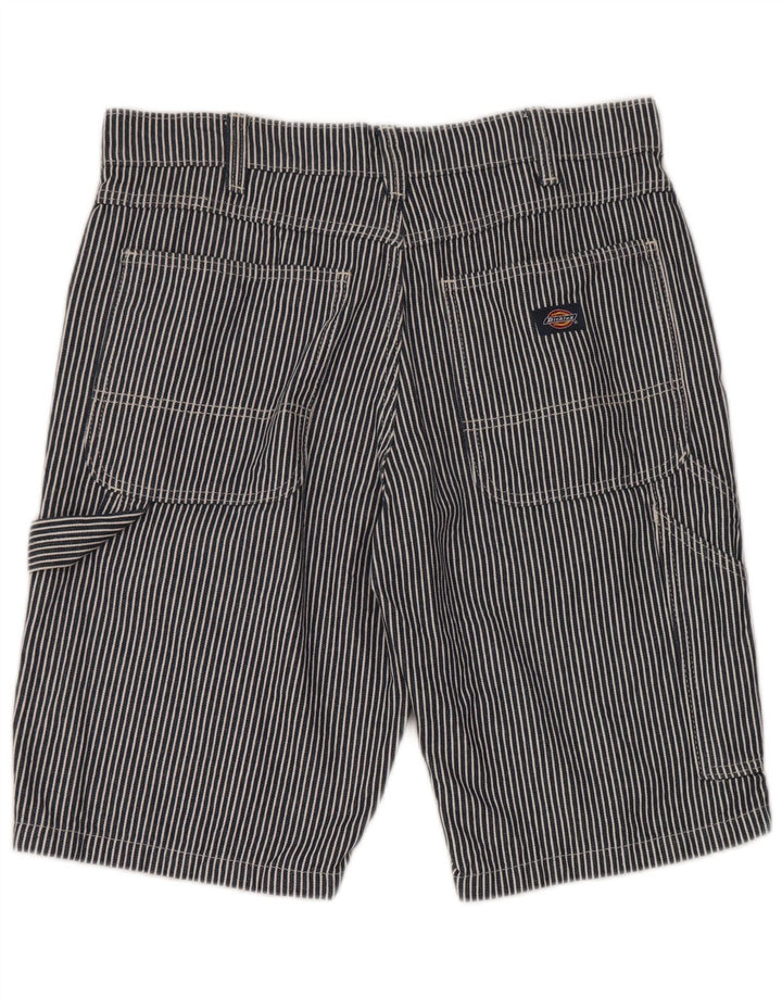 Dickies Mens Cargo Shorts W34 Large Navy Blue Striped Cotton