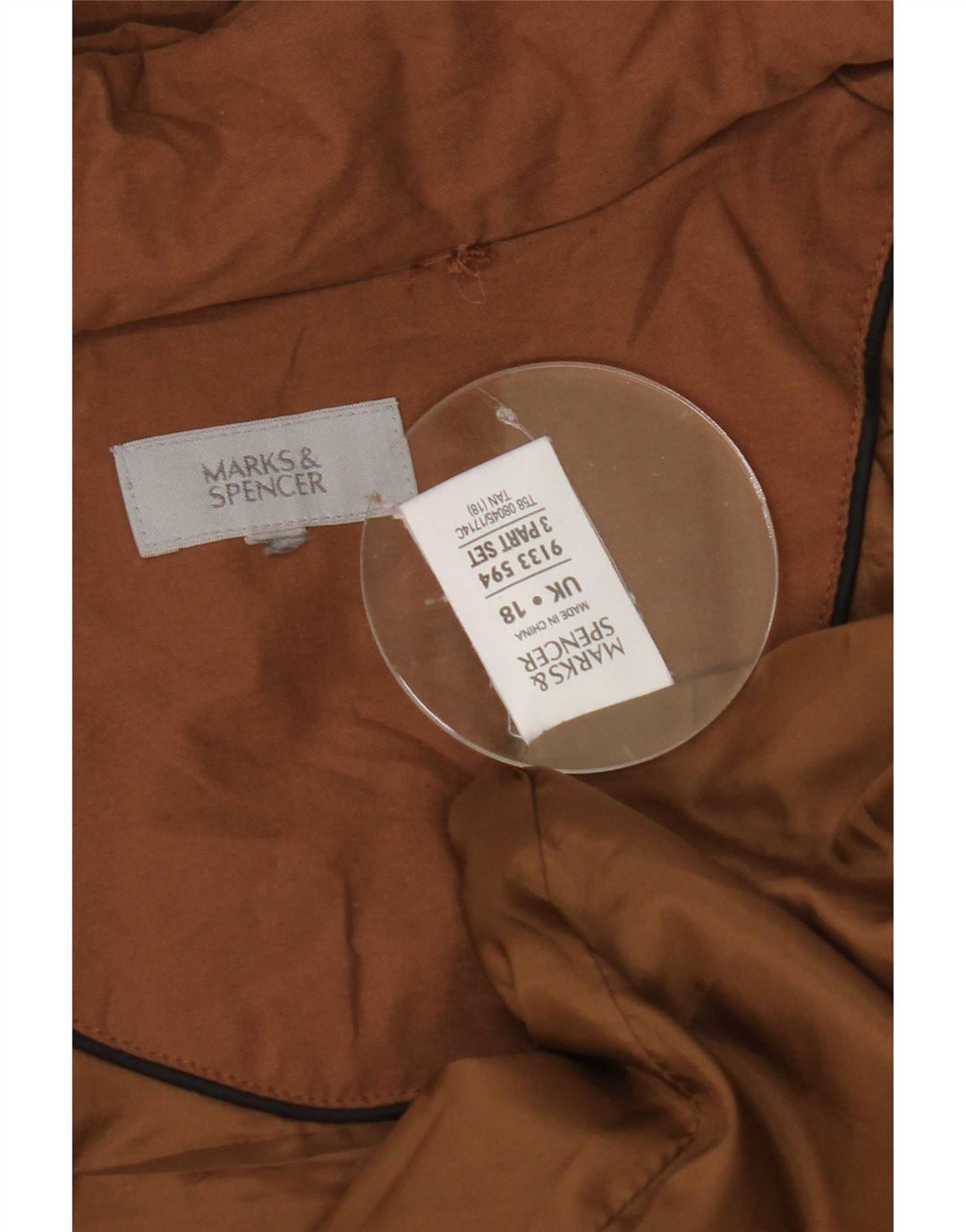 Marks & Spencer Womens Hooded Oversized Parka Jacket UK 18 XL Brown