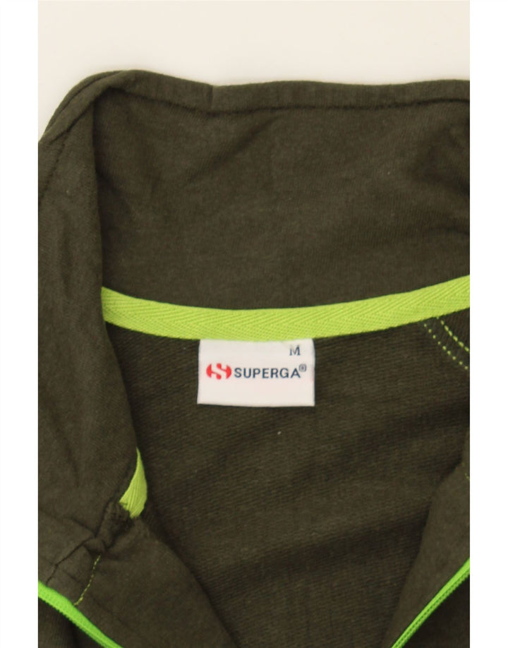 SUPERGA Mens Tracksuit Top Jacket Medium Khaki Cotton Vintage Superga and Second-Hand Superga from Messina Hembry 