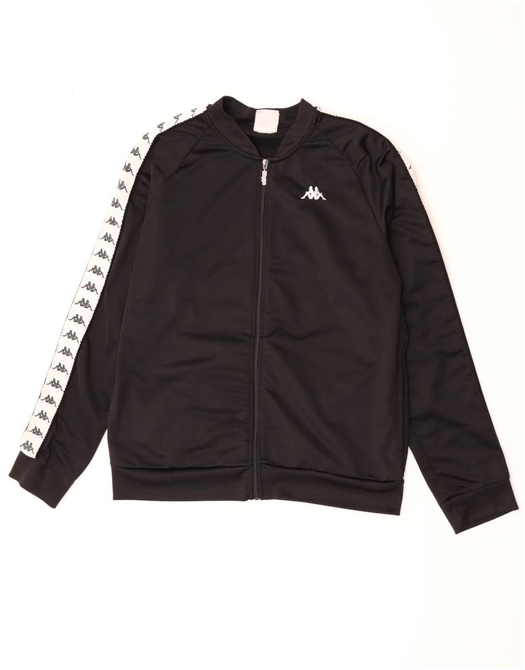 Kappa Mens Graphic Tracksuit Top Jacket XL Black Polyester