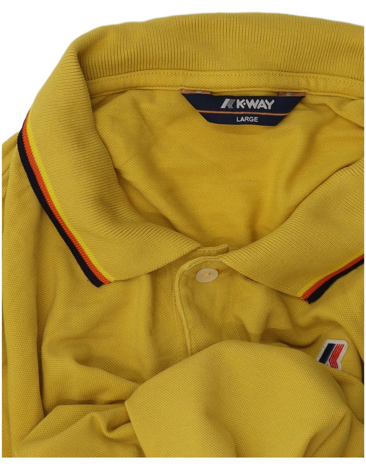 K-WAY Herren-Poloshirt, groß, Gelb