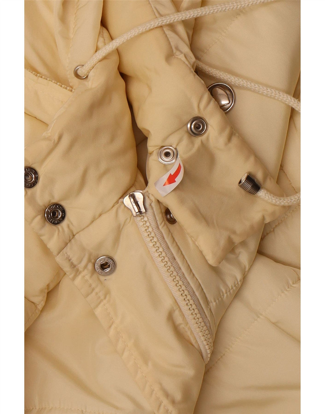 Moschino Womens Hooded Padded Coat UK 12 Medium Off White Polyester