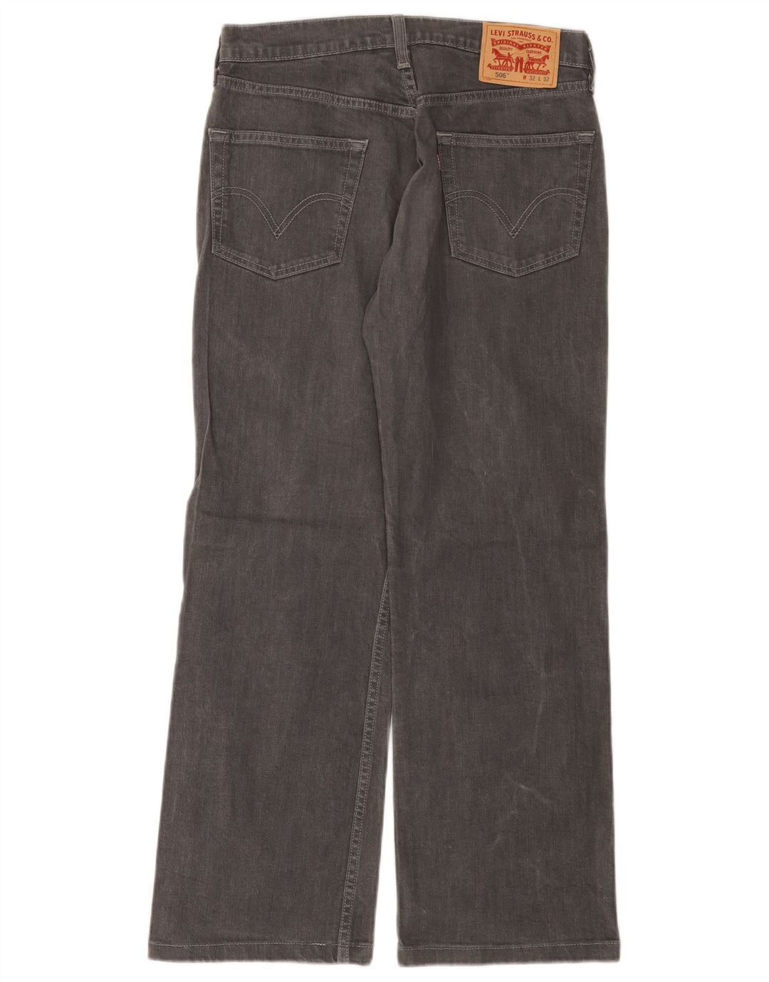 Levi's Mens 506 Straight Jeans W32 L28 Grey Cotton