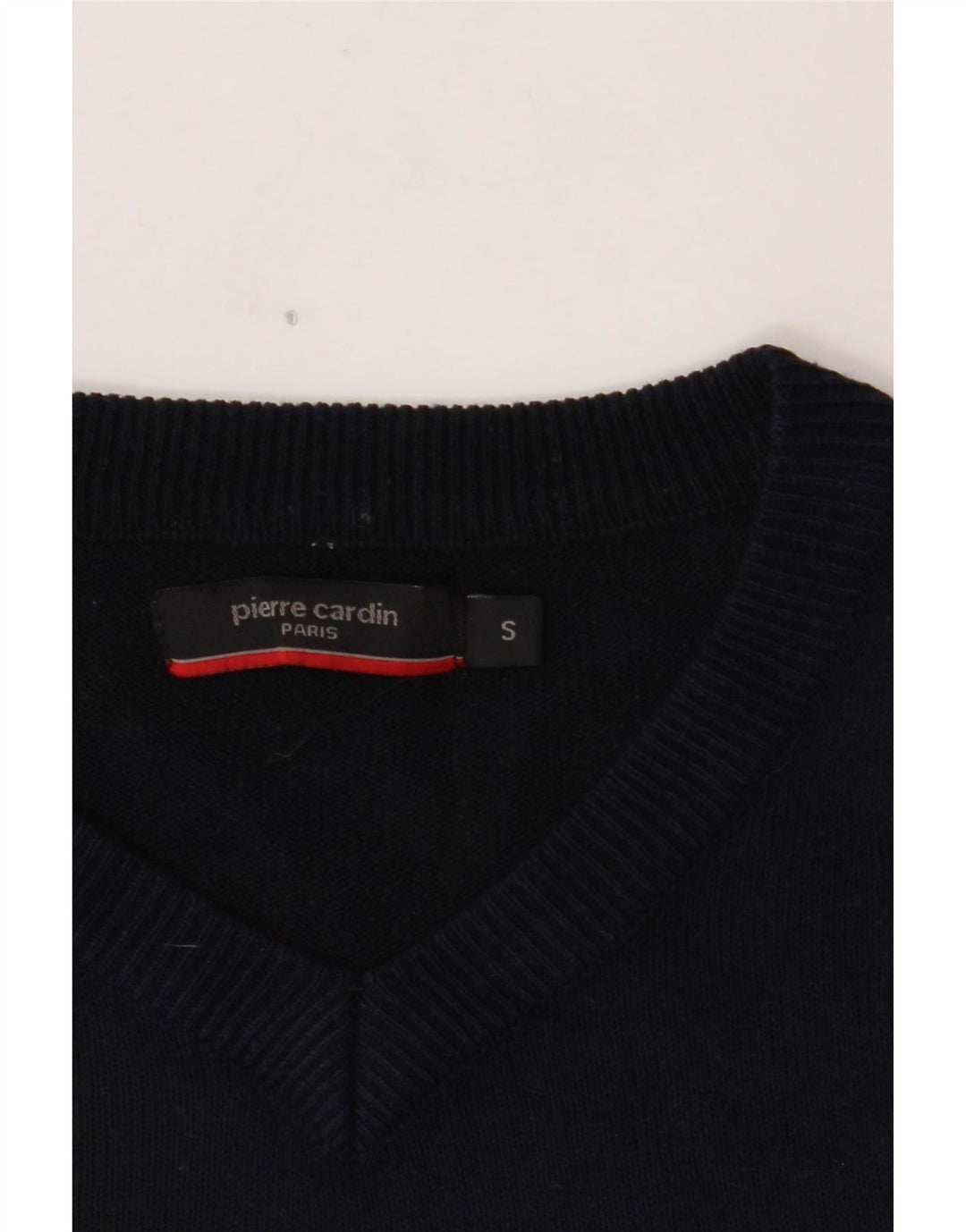 PIERRE CARDIN Mens V-Neck Jumper Sweater Small Navy Blue
