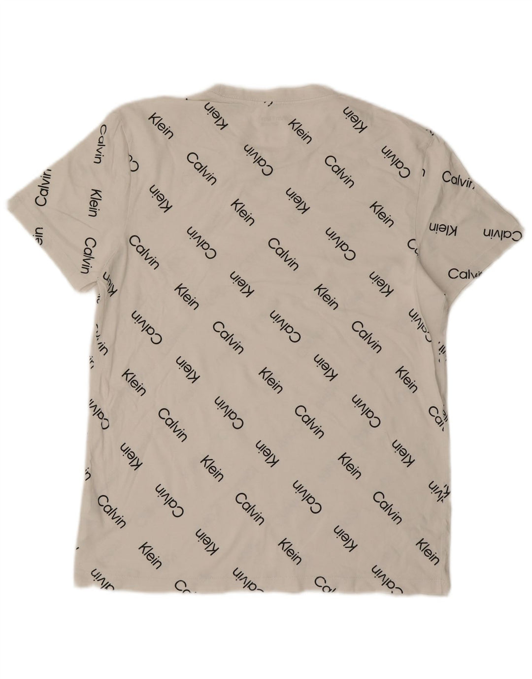 Calvin Klein Mens Graphic T-Shirt Top Medium White Cotton